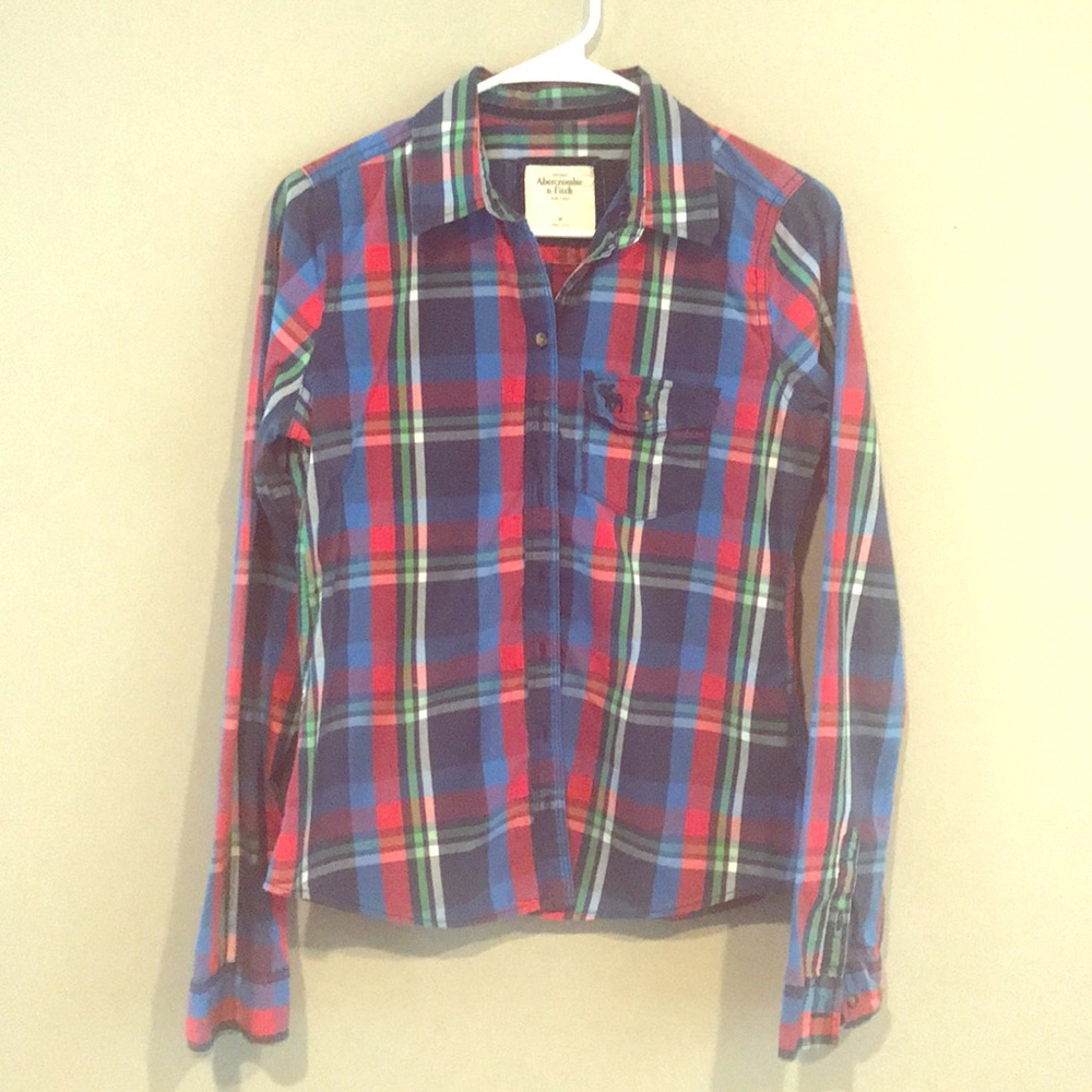 Abercrombie & Fitch Size M Plaid Collared Shirt